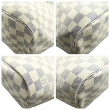 Load image into Gallery viewer, Louis Vuitton Neverfull MM Damier Azur Canvas Shoulder Bag White
