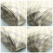 Load image into Gallery viewer, Louis Vuitton Neverfull MM W/P Damier Azur Canvas Shoulder Bag White
