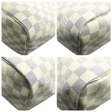 Load image into Gallery viewer, Louis Vuitton Neverfull MM W/P Damier Azur Canvas Shoulder Bag White
