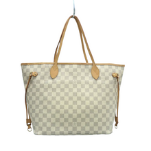 Load image into Gallery viewer, Louis Vuitton Neverfull MM W/P Damier Azur Canvas Shoulder Bag White
