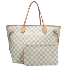 Load image into Gallery viewer, Louis Vuitton Neverfull MM Damier Azur Tote Shoulder Bag Rose Bellarine

