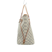Load image into Gallery viewer, Louis Vuitton Neverfull GM Damier Azur Canvas Shoulder Bag White
