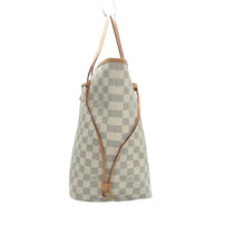 Load image into Gallery viewer, Louis Vuitton Neverfull GM Damier Azur Canvas Shoulder Bag White
