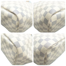 Load image into Gallery viewer, Louis Vuitton Neverfull GM Damier Azur Canvas Shoulder Bag White
