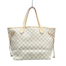 Load image into Gallery viewer, Louis Vuitton Neverfull Damier Azur Canvas Shoulder Bag White
