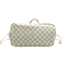 Load image into Gallery viewer, Louis Vuitton Neverfull Damier Azur Canvas Shoulder Bag White
