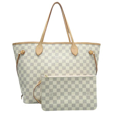 Load image into Gallery viewer, Louis Vuitton Neverfull MM Damier Azur Tote Shoulder Bag Rose Bellarine
