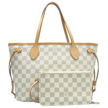 Load image into Gallery viewer, Louis Vuitton Neverfull PM Damier Azur Tote Bag White
