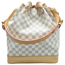 Load image into Gallery viewer, Louis Vuitton Noe Damier Azur Canvas Satchel Bag White
