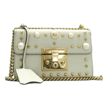 Load image into Gallery viewer, Gucci Padlock Leather Shoulder Bag White
