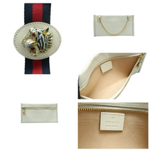 Load image into Gallery viewer, Gucci Rajah W/P Leather Shoulder Bag White
