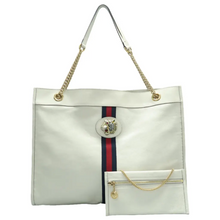 Load image into Gallery viewer, Gucci Rajah W/P Leather Shoulder Bag White
