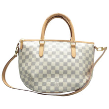 Load image into Gallery viewer, Louis Vuitton Riviera Damier Azur Canvas Satchel Bag White
