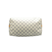 Load image into Gallery viewer, Louis Vuitton Speedy Bandouliere 30 Damier Azur Canvas Satchel Bag White
