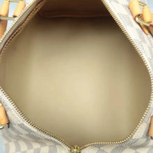 Load image into Gallery viewer, Louis Vuitton Speedy Bandouliere 30 Damier Azur Canvas Satchel Bag White
