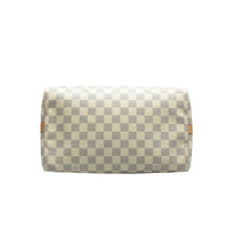 Load image into Gallery viewer, Louis Vuitton Speedy Bandouliere 30 Damier Azur Canvas Satchel Bag White
