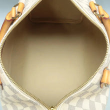 Load image into Gallery viewer, Louis Vuitton Speedy Bandouliere 30 Damier Azur Canvas Satchel Bag White
