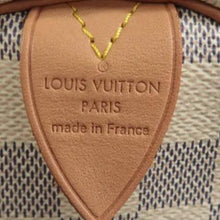 Load image into Gallery viewer, LOUIS VUITTON Speedy 30 Damier Azur Canvas Tote Bag White
