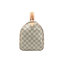 Load image into Gallery viewer, LOUIS VUITTON Speedy 30 Damier Azur Canvas Tote Bag White
