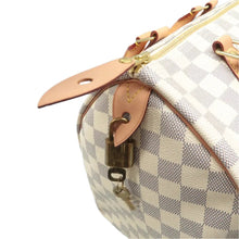 Load image into Gallery viewer, LOUIS VUITTON Speedy 30 Damier Azur Canvas Tote Bag White
