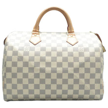 Load image into Gallery viewer, Louis Vuitton Speedy 30 Damier Azur Canvas Tote Bag White

