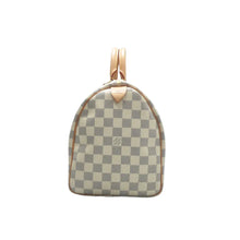 Load image into Gallery viewer, Louis Vuitton Speedy 30 Damier Azur Canvas Tote Bag White
