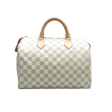 Load image into Gallery viewer, Louis Vuitton Speedy 30 Damier Azur Canvas Tote Bag White
