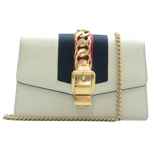 Load image into Gallery viewer, Gucci Sylvie Mini Leather Crossbody Bag White
