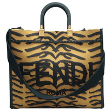 Load image into Gallery viewer, FENDI Sunshine Fabric Satchel Bag Yellow
