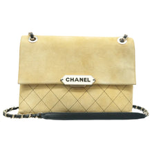 Load image into Gallery viewer, CHANEL Single Flap Suede Leather Crossbody Bag Yellow
