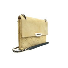 Load image into Gallery viewer, CHANEL Single Flap Suede Leather Crossbody Bag Yellow
