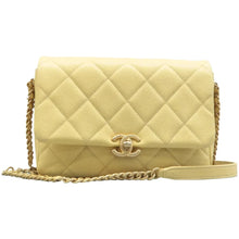 Load image into Gallery viewer, CHANEL Melody Quilted  Leather Crossbody Bag Yellow
