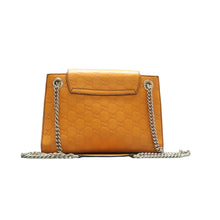 Load image into Gallery viewer, Gucci Emily Medium GG Guccissima Patent Leather Chain Shoulder Bag Orange
