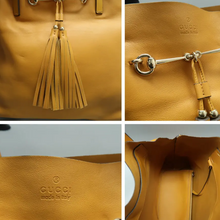 Load image into Gallery viewer, GUCCI W/P Leather Tote Bag Yellow
