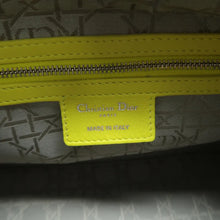 Load image into Gallery viewer, Christian Dior Lady Dior Patent Leather Satchel Bag Yellow
