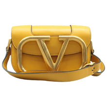 Load image into Gallery viewer, VALENTINO GARAVANI Supervee Leather Shoulder Bag Yellow
