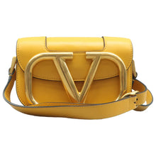 Load image into Gallery viewer, VALENTINO GARAVANI Supervee Leather Shoulder Bag Yellow
